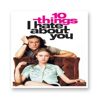 10 Things I Hate About You Poster White Transparent Vinyl Kiss-Cut Stickers