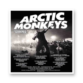 Arctic Monkeys Concert White Transparent Vinyl Kiss-Cut Stickers