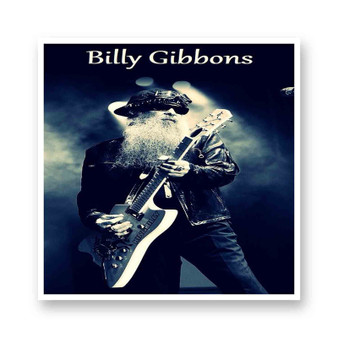 Billie Gibbons Zz Top White Transparent Vinyl Kiss-Cut Stickers