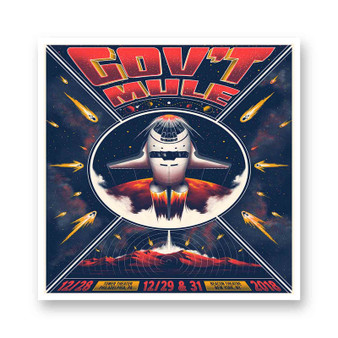 Govt Mule 2018 White Transparent Vinyl Kiss-Cut Stickers