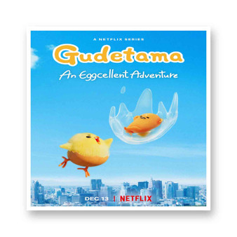 Gudetama An Eggcellent Adventure White Transparent Vinyl Kiss-Cut Stickers