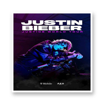 Justin Bieber Justice World Tour 2022 White Transparent Vinyl Kiss-Cut Stickers