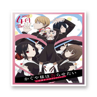 Kaguya sama wa Kokurasetai Ultra Romantic White Transparent Vinyl Kiss-Cut Stickers