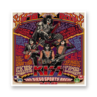 Kiss San Diego White Transparent Vinyl Kiss-Cut Stickers