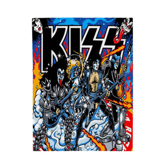 Kiss Band Polyester Bedroom Velveteen Plush Blanket