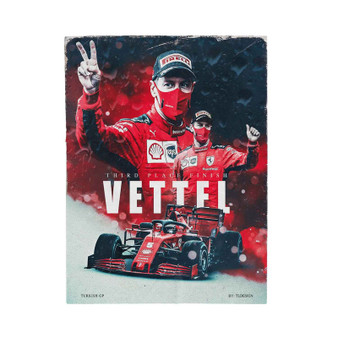 Sebastian Vettel F1 Ferrari Polyester Bedroom Velveteen Plush Blanket