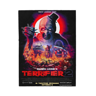 Terrifier 2 Movie Polyester Bedroom Velveteen Plush Blanket