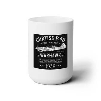 Curtiss P40 1938 White Ceramic Mug 15oz With BPA Free