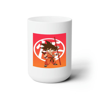Little Goku Dragon Ball White Ceramic Mug 15oz With BPA Free