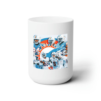 Miami Dolphins NFL 2022 White Ceramic Mug 15oz With BPA Free