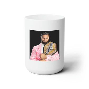 Seth Rollins WWE Wrestle Mania White Ceramic Mug 15oz With BPA Free