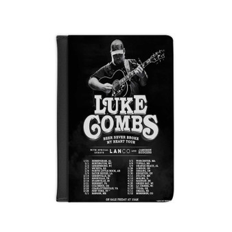 Luke Combs Tour PU Faux Black Leather Passport Cover Wallet Holders Luggage Travel