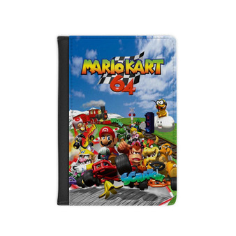 Mario Kart 64 PU Faux Black Leather Passport Cover Wallet Holders Luggage Travel