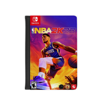 NBA 2K23 PU Faux Black Leather Passport Cover Wallet Holders Luggage Travel