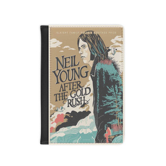 Neil Young After The Gold Rush PU Faux Black Leather Passport Cover Wallet Holders Luggage Travel