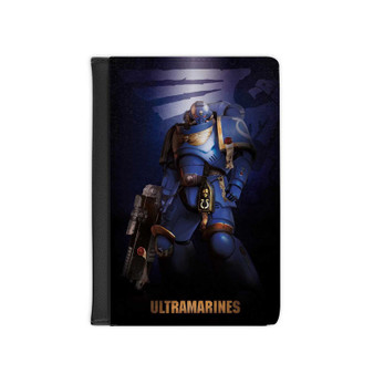 Warhammer 40 K Ultramarines PU Faux Black Leather Passport Cover Wallet Holders Luggage Travel