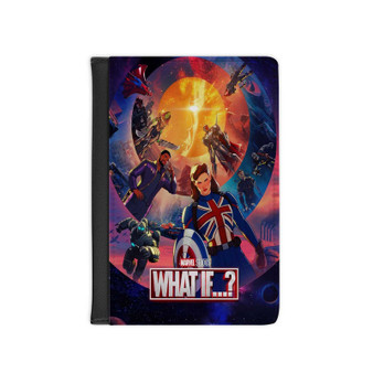 What If Marvel PU Faux Black Leather Passport Cover Wallet Holders Luggage Travel