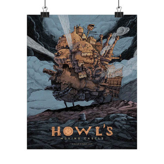 Howls Moving Castle Art Satin Silky Poster for Home Decor