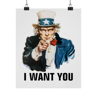 I Want You Poster Art Satin Silky Poster for Home Decor