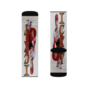 Ice T Polyester Sublimation Socks White