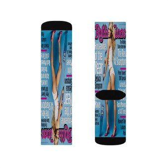 Jessica Simpson Rolling Stone Polyester Sublimation Socks White