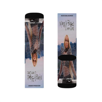 Mary J Blige My Life Polyester Sublimation Socks White