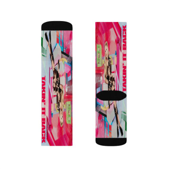 Meghan Trainor Takin It Back Polyester Sublimation Socks White