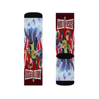 Multi Versus Batman Shaggy Polyester Sublimation Socks White