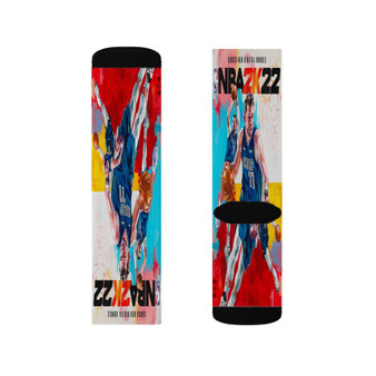 NBA 2k22 Polyester Sublimation Socks White