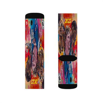NBA 2k22 75th Anniversay Edition Polyester Sublimation Socks White