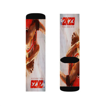 NBA 2 K23 Michael Jordan Edition Polyester Sublimation Socks White