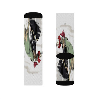 Renji Abarai Bleach Polyester Sublimation Socks White