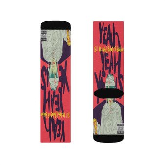 Yeah Yeah Yeahs Tell Me What Rockers To Swallow Polyester Sublimation Socks White