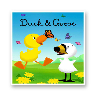 Duck Goose White Transparent Vinyl Kiss-Cut Stickers