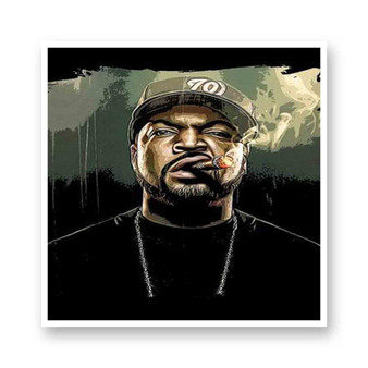 Ice Cube White Transparent Vinyl Kiss-Cut Stickers