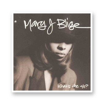 Mary J Blige Whats The 411 White Transparent Vinyl Kiss-Cut Stickers