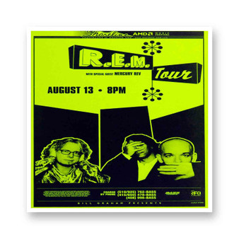 REM Poster White Transparent Vinyl Kiss-Cut Stickers