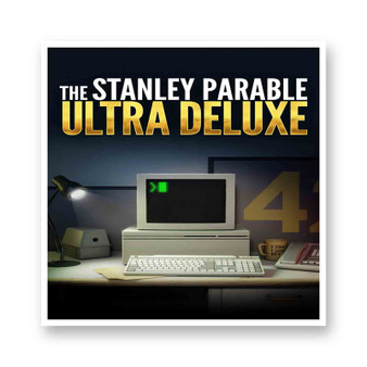 The Stanley Parable Ultra Deluxe White Transparent Vinyl Kiss-Cut Stickers