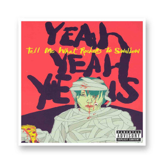 Yeah Yeah Yeahs Tell Me What Rockers To Swallow White Transparent Vinyl Kiss-Cut Stickers