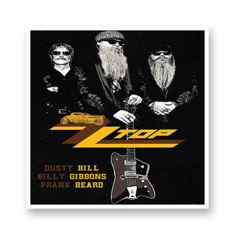 Zz Top White Transparent Vinyl Kiss-Cut Stickers