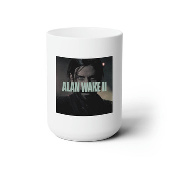 Alan Wake 2 White Ceramic Mug 15oz Sublimation With BPA Free