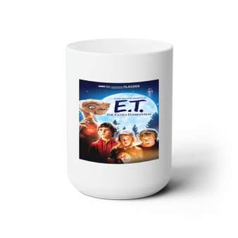 ET The Extra Terrestrial Poster White Ceramic Mug 15oz Sublimation With BPA Free