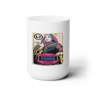 L7 California White Ceramic Mug 15oz Sublimation With BPA Free