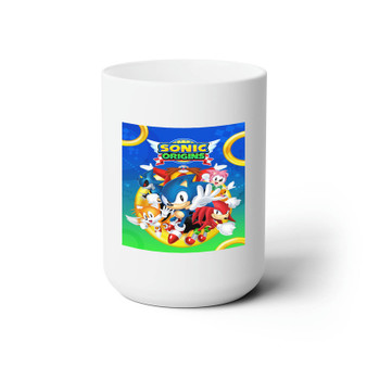 Sonic Origins White Ceramic Mug 15oz Sublimation With BPA Free