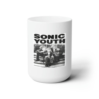 Sonic Youth White Ceramic Mug 15oz Sublimation With BPA Free