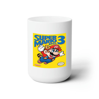 Super Mario Bros 3 Nintendo White Ceramic Mug 15oz Sublimation With BPA Free