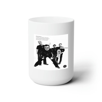 U2 Band White Ceramic Mug 15oz Sublimation With BPA Free