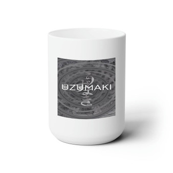 Uzumaki White Ceramic Mug 15oz Sublimation With BPA Free