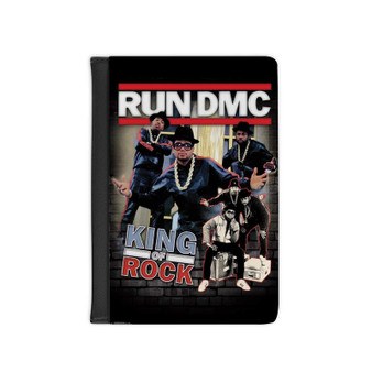 Run DMC King Rock PU Faux Leather Passport Black Cover Wallet Holders Luggage Travel