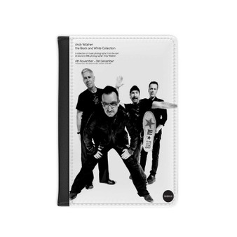 U2 Band PU Faux Leather Passport Black Cover Wallet Holders Luggage Travel